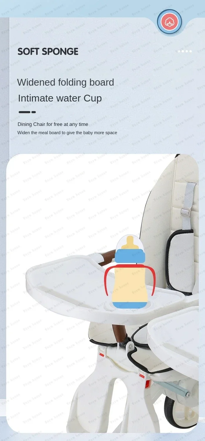 Portable Twin Stroller Double Seat Stroller Foldable Four-wheel Twin Stroller 360° Swivel Seat, Adjustable Backrest