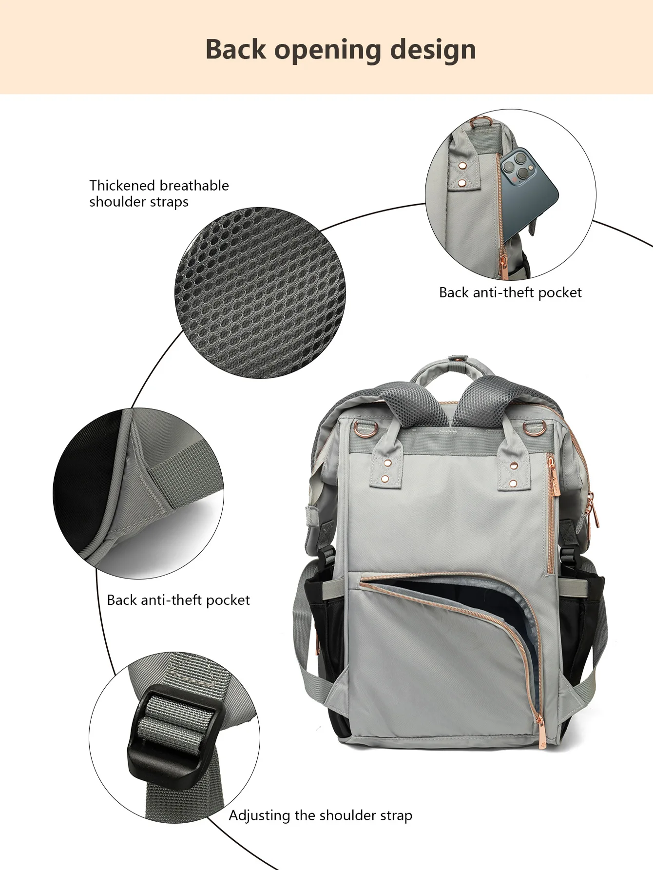 Original LEQUEEN Baby Diaper Bag Backpack Waterproof Mommy Travel Nappy Bag For Baby Care Large Capacity Maternity Stroller Bag