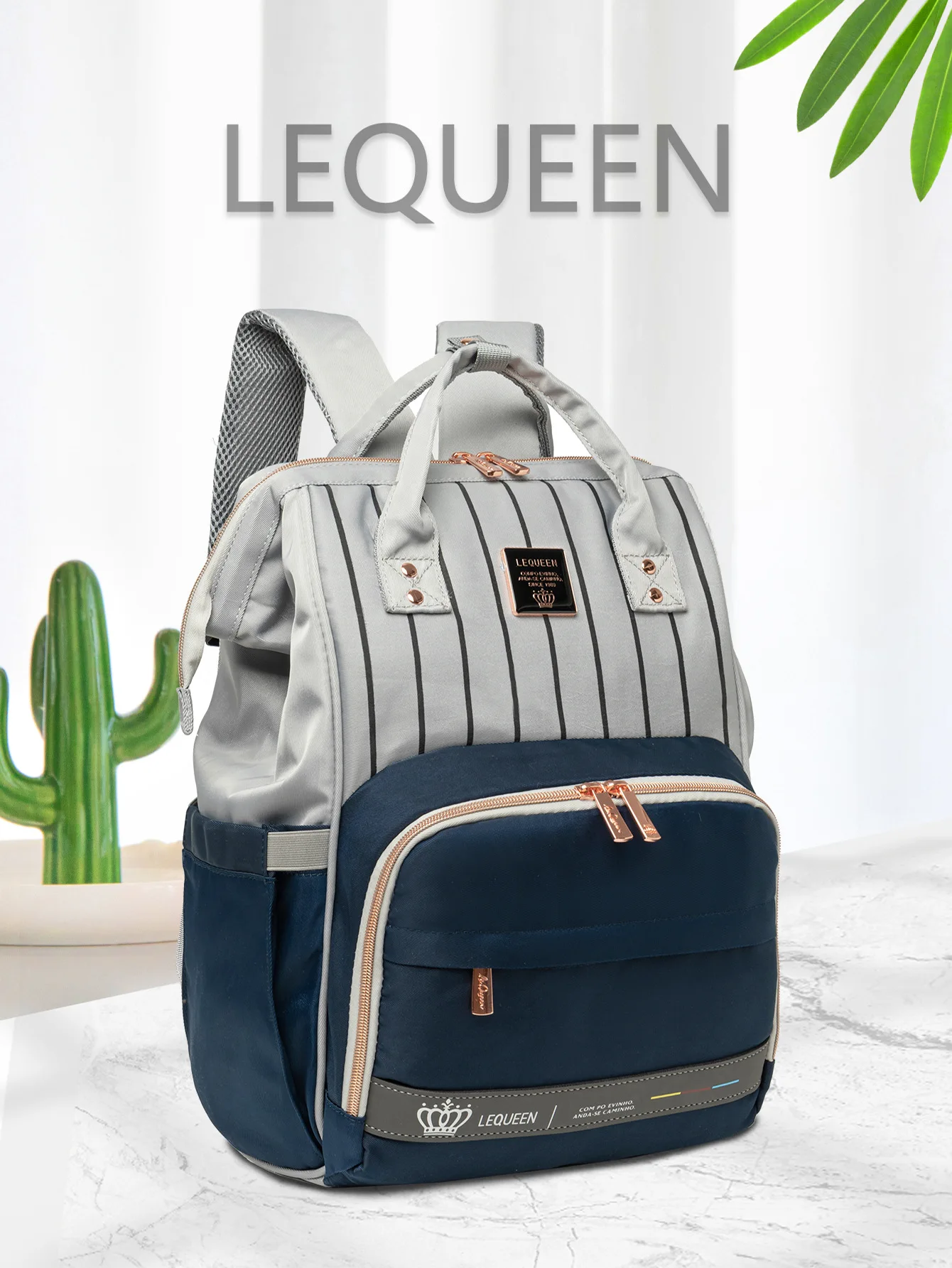 Original LEQUEEN Baby Diaper Bag Backpack Waterproof Mommy Travel Nappy Bag For Baby Care Large Capacity Maternity Stroller Bag