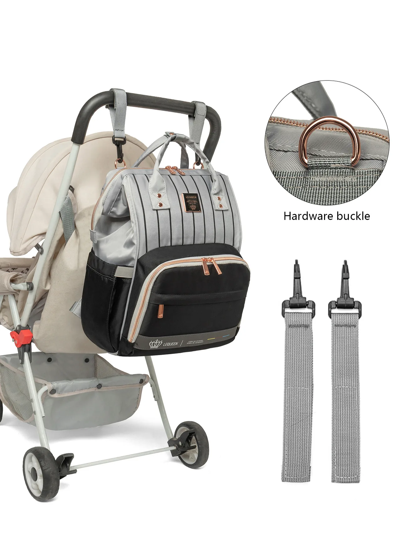 Original LEQUEEN Baby Diaper Bag Backpack Waterproof Mommy Travel Nappy Bag For Baby Care Large Capacity Maternity Stroller Bag