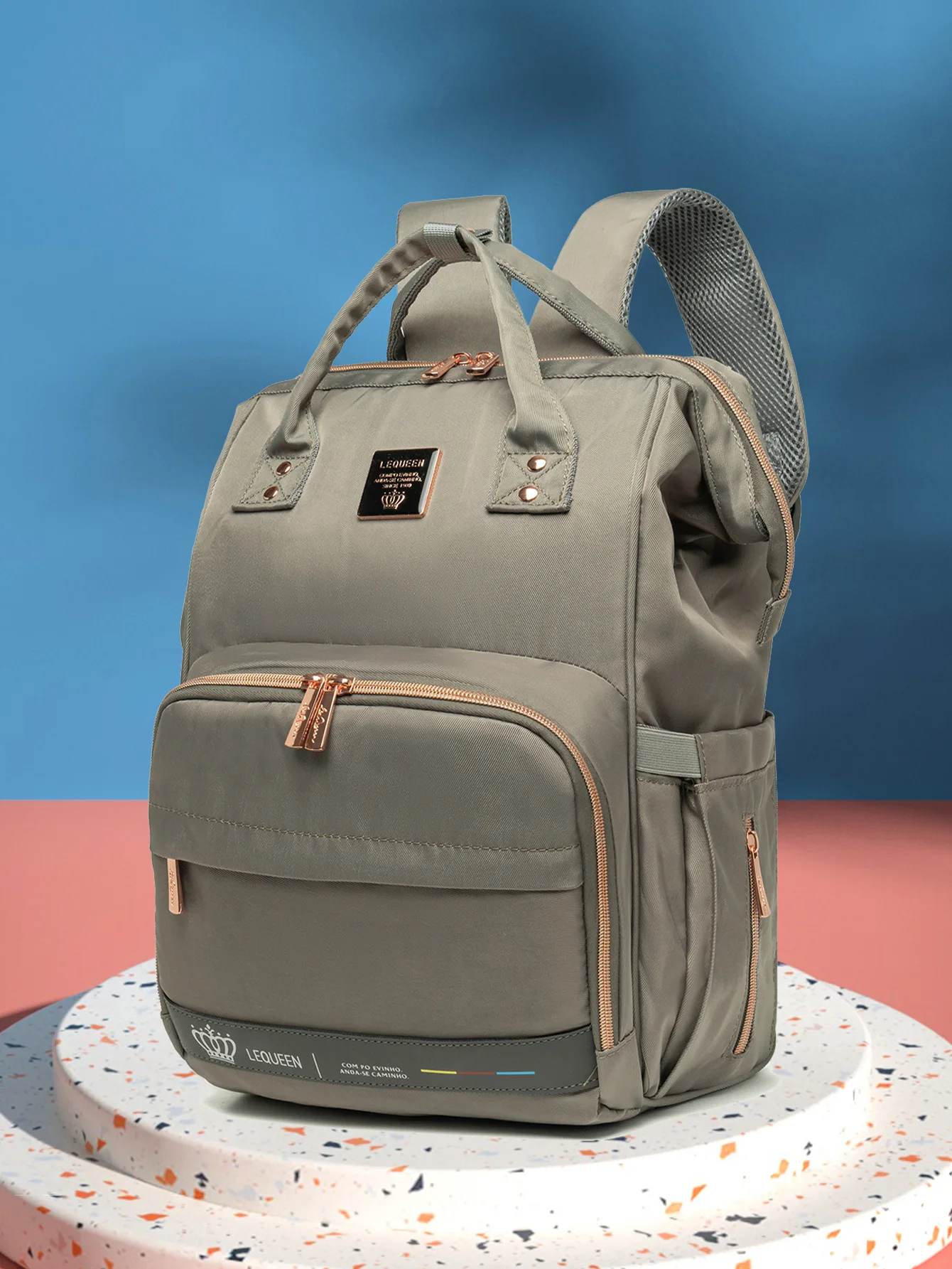 Original LEQUEEN Baby Diaper Bag Backpack Waterproof Mommy Travel Nappy Bag For Baby Care Large Capacity Maternity Stroller Bag