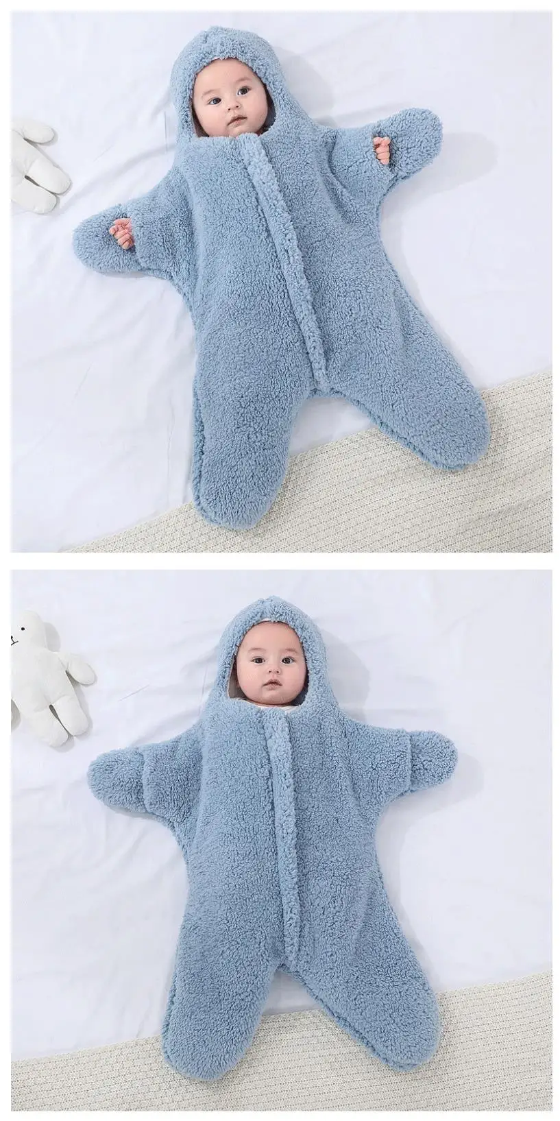 Newborn Baby Boy Girl Kids Cartoon Hooded Romper Jumpsuit Bodysuit Clothes Outfits Long Sleeve Playsuit Toddler One Piece Outfit