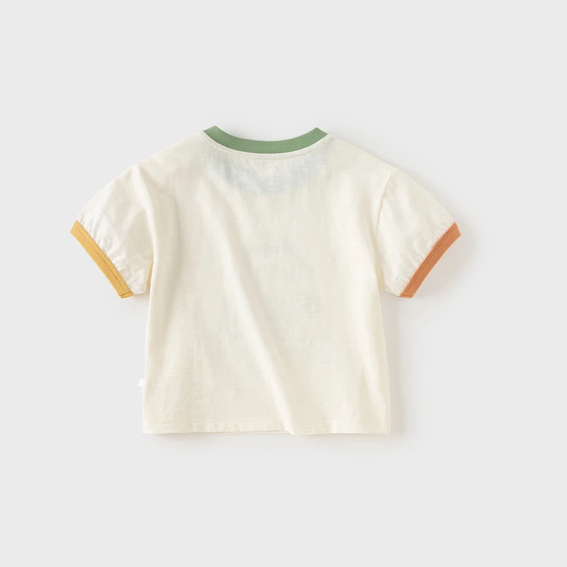 Dave Bella 2025 New Summer Boy’s Baby T-Shirt Children Top Cotton Short Sleeve Undershirt Cartoon Casual Outdoor Sport DB2240686