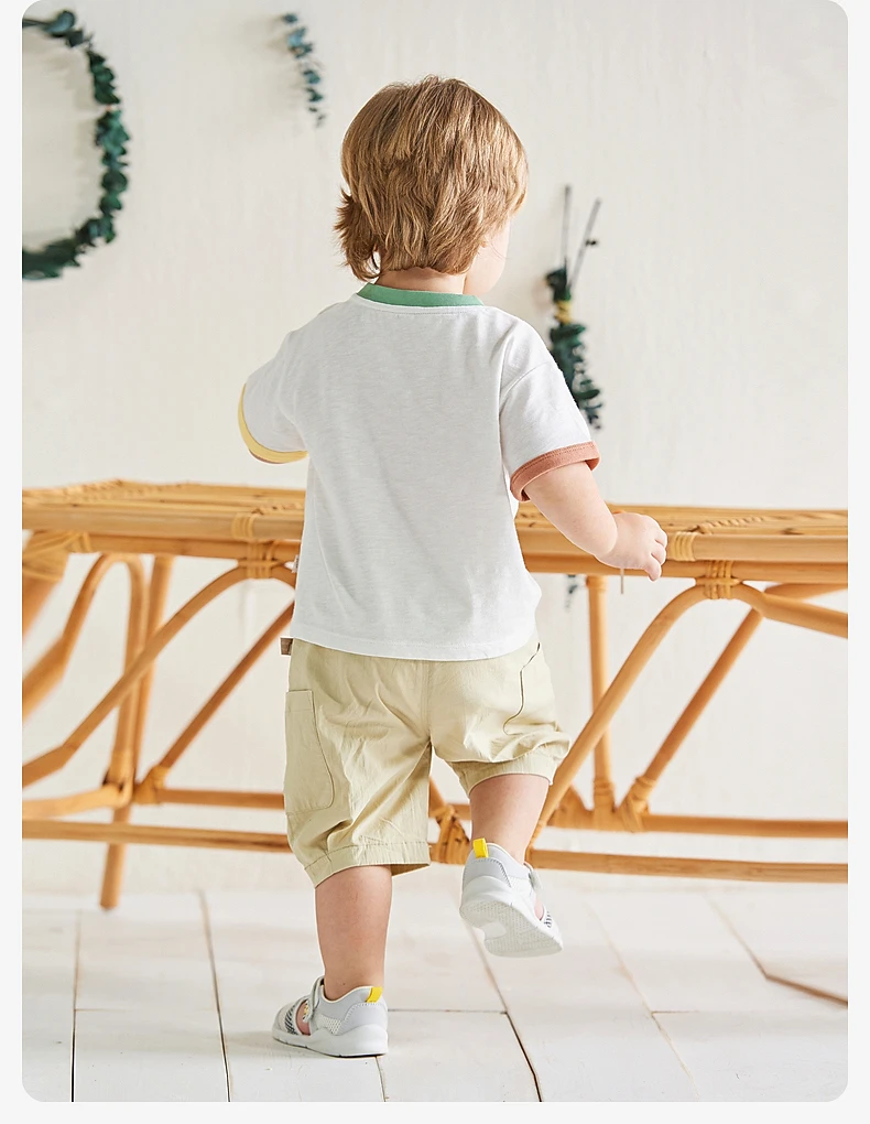 Dave Bella 2025 New Summer Boy’s Baby T-Shirt Children Top Cotton Short Sleeve Undershirt Cartoon Casual Outdoor Sport DB2240686