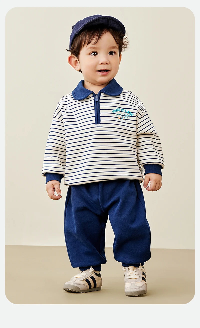 Mini Bala Long Sleeve Set Unisex Kids Sporty and School Style Casual Wear New Spring and Autumn Version