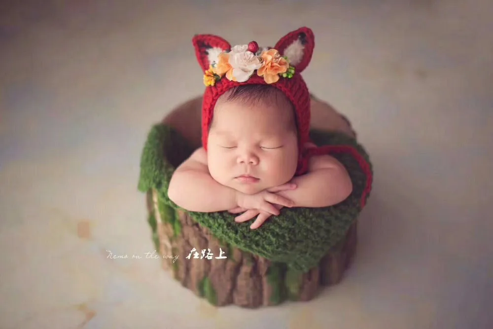 Vintage Stain Foldable Iron Bed Newborn Photography Props Baby Mini Rustic Bed Photo Shoot