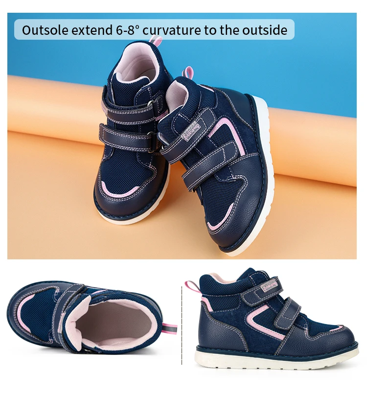 Princepard Children's Orthopedic Sneakers Kids Casual Shoes for Girl Boy New Autumn High Back Footwear with Ankle Support
