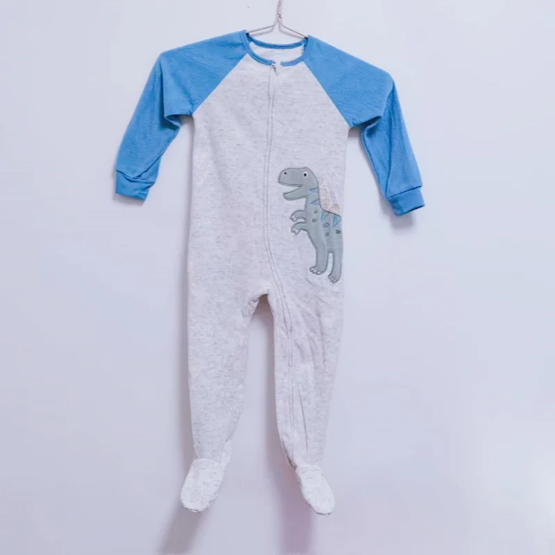Autumn and Winter Children's Smooth Fleece Hanie Men and Girls Pajamas Baby Ridiculous Clothes to Increase the Code Package Feet