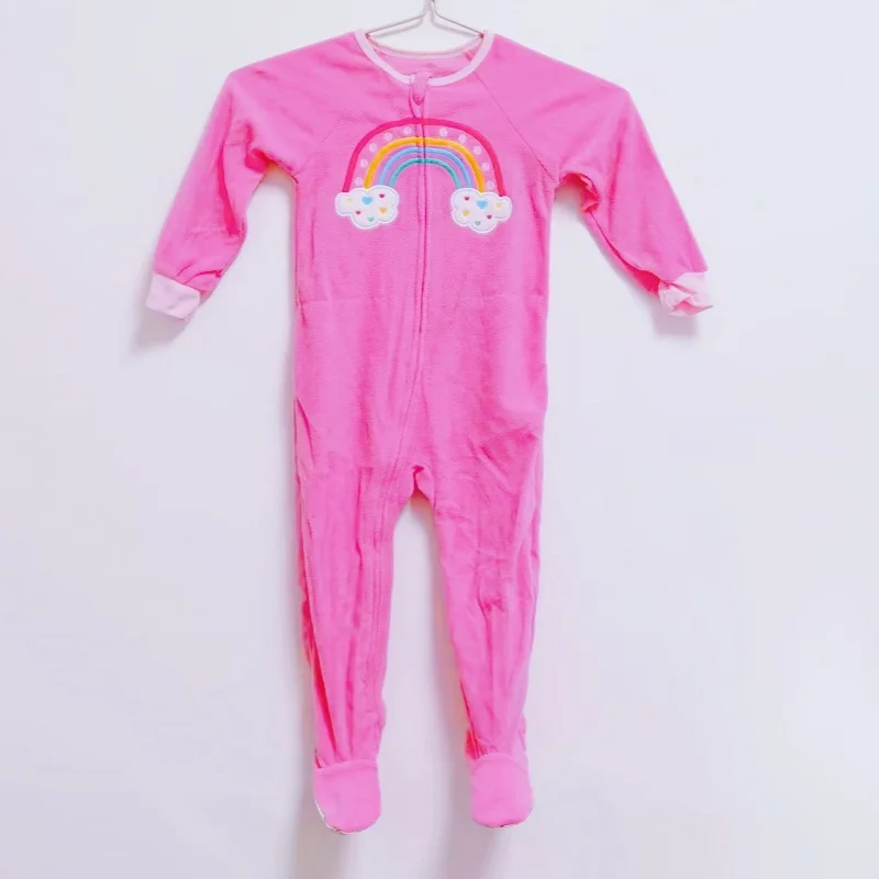 Autumn and Winter Children's Smooth Fleece Hanie Men and Girls Pajamas Baby Ridiculous Clothes to Increase the Code Package Feet