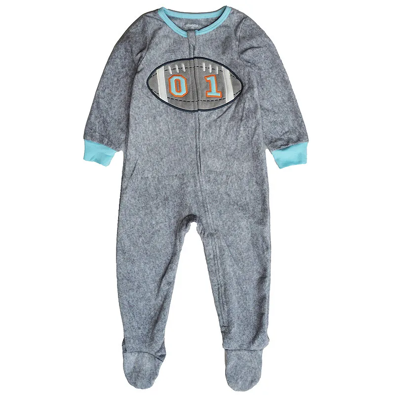 Autumn and Winter Children's Smooth Fleece Hanie Men and Girls Pajamas Baby Ridiculous Clothes to Increase the Code Package Feet