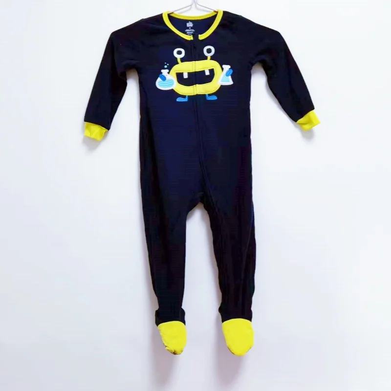 Autumn and Winter Children's Smooth Fleece Hanie Men and Girls Pajamas Baby Ridiculous Clothes to Increase the Code Package Feet