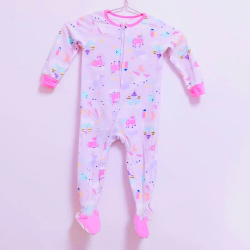Autumn and Winter Children's Smooth Fleece Hanie Men and Girls Pajamas Baby Ridiculous Clothes to Increase the Code Package Feet