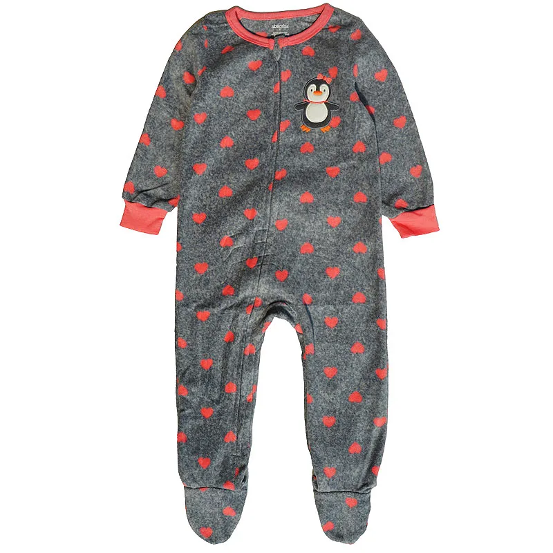 Autumn and Winter Children's Smooth Fleece Hanie Men and Girls Pajamas Baby Ridiculous Clothes to Increase the Code Package Feet
