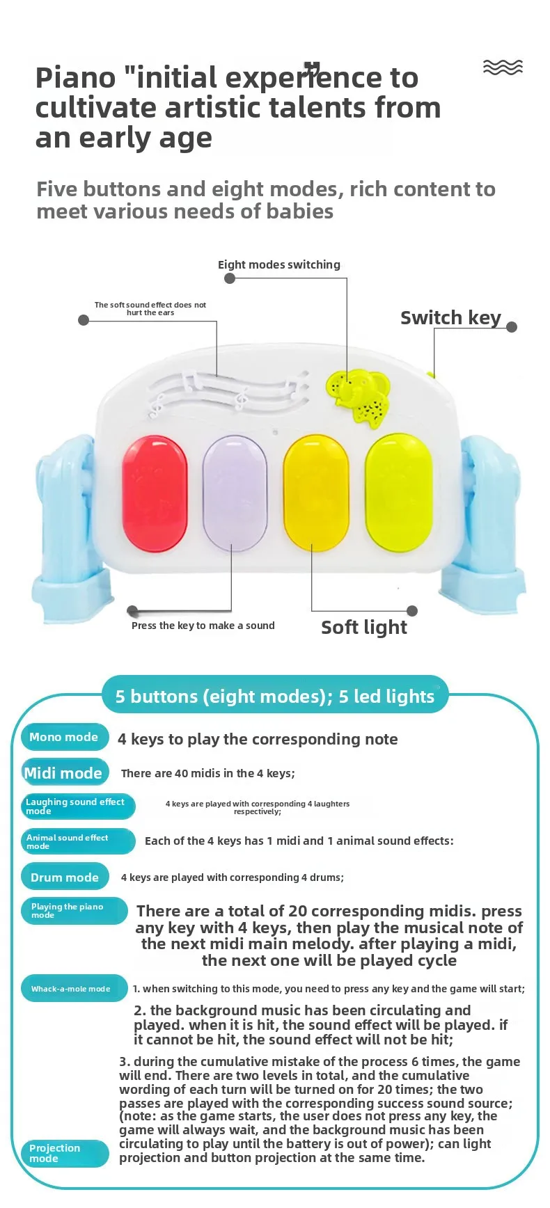 Baby Jumping Chair with Lighting and Music Function Baby Fitness Interactive Jumping Bouncing Baby Coaxing Toy