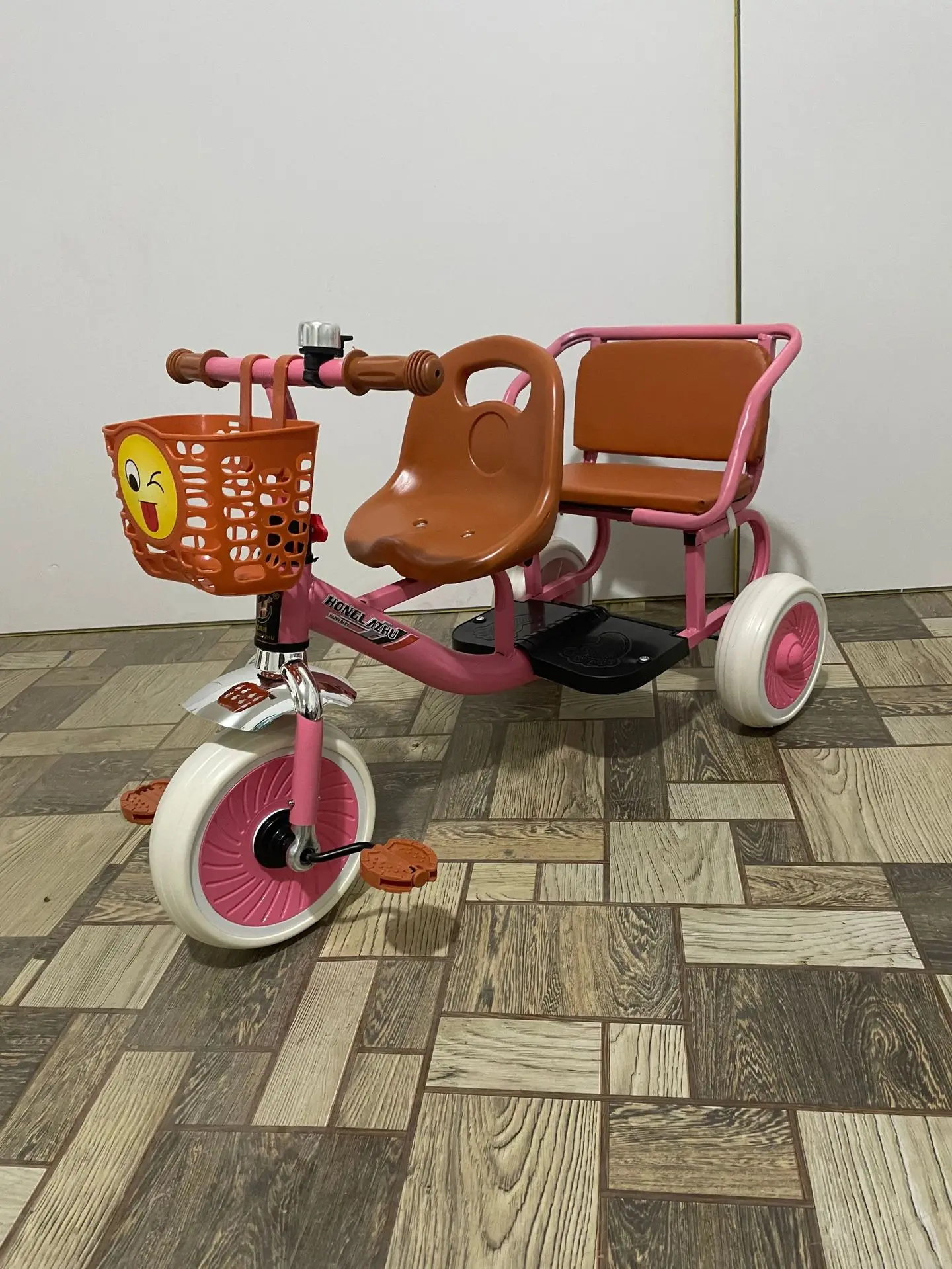 Children's Tricycle Reversible 3 Wheel Bicycle Double Twin Baby Stroller 2 Infants 1-3-6 Years Old Child Double Seat Trike