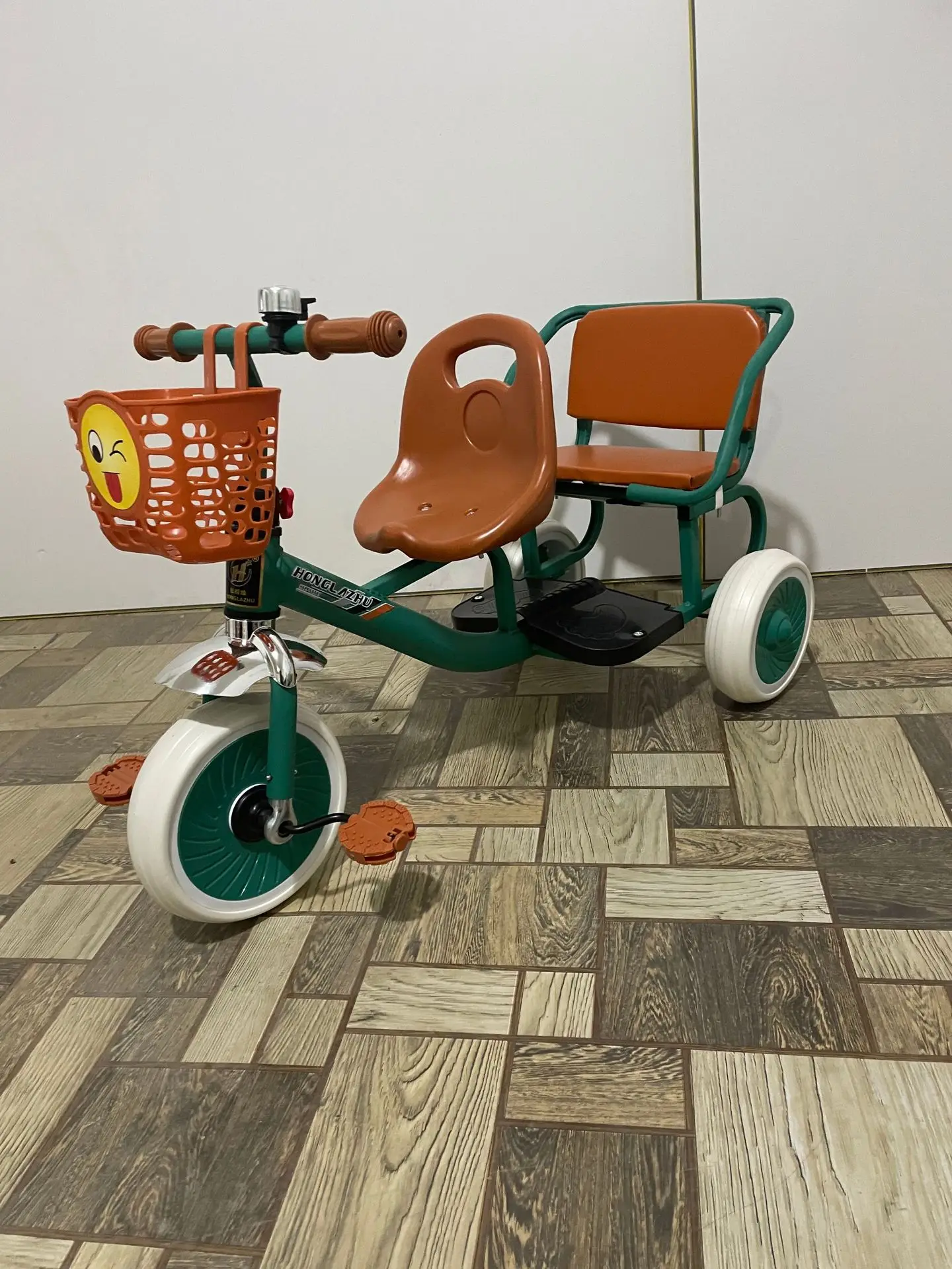 Children's Tricycle Reversible 3 Wheel Bicycle Double Twin Baby Stroller 2 Infants 1-3-6 Years Old Child Double Seat Trike