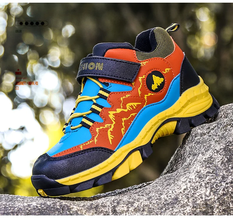 Winter Warm Fur Children Shoes Boys Non-slip Snow Ankle Boots Leather Autumn Casual Sneakers Waterproof Hook Loop Kids Footwear