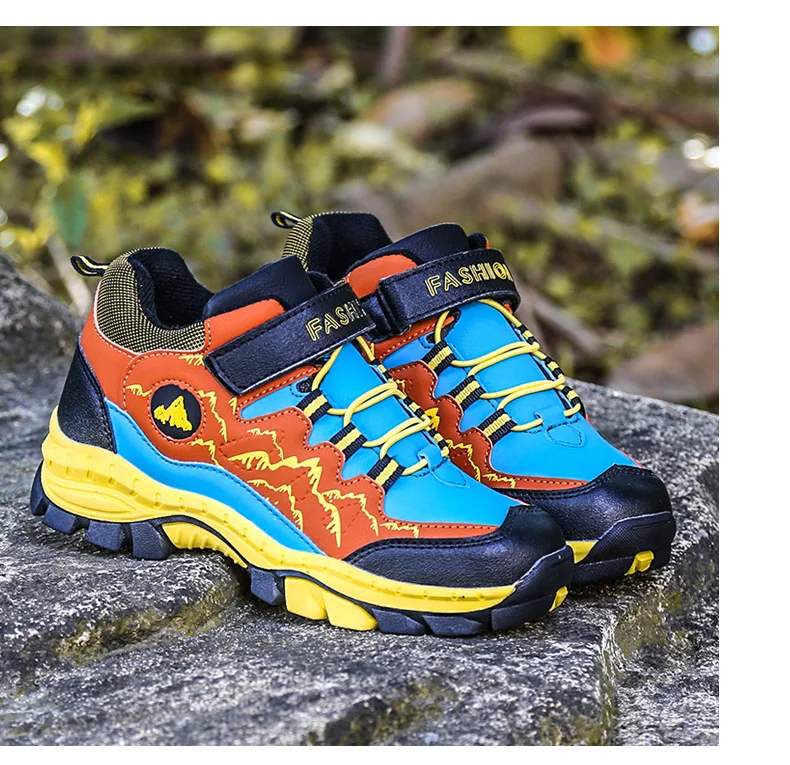 Winter Warm Fur Children Shoes Boys Non-slip Snow Ankle Boots Leather Autumn Casual Sneakers Waterproof Hook Loop Kids Footwear