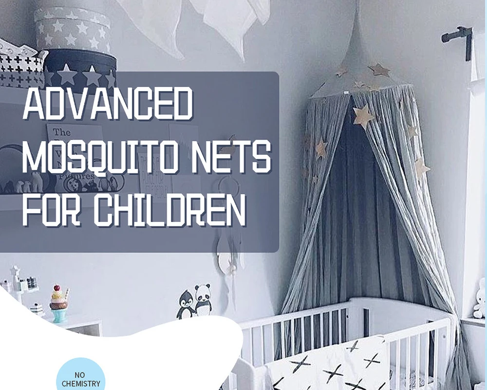 Premium 100% Cotton Muslin Hanging Dome Curtain with Frills Baby Bed Canopy for Kids Room
