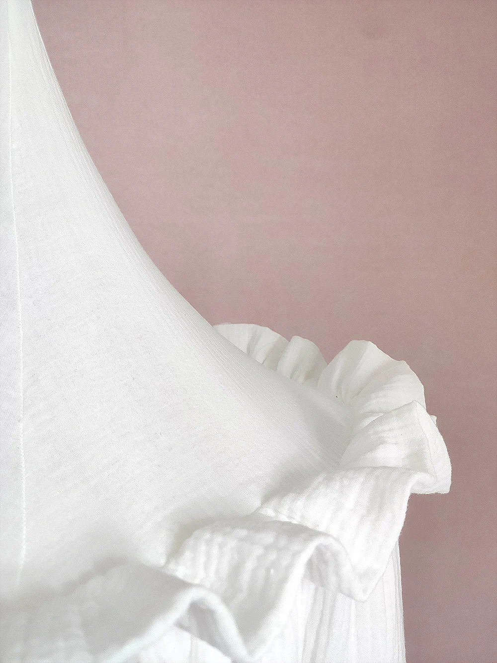 Premium 100% Cotton Muslin Hanging Dome Curtain with Frills Baby Bed Canopy for Kids Room