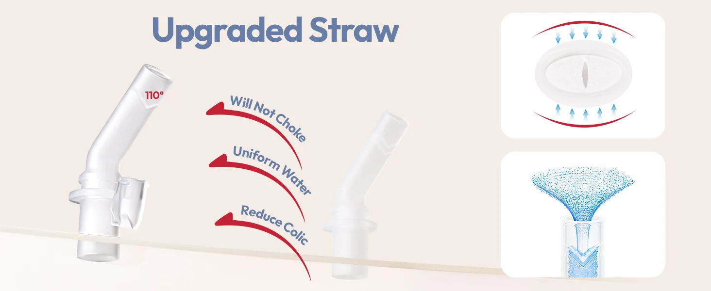 NCVI Kids Stainless Steel Straw Cup for Toddler 1-3 Years Old, Blue 10floz, BPA-Free, Easy to Clean, Adjustable Shoulder Strap