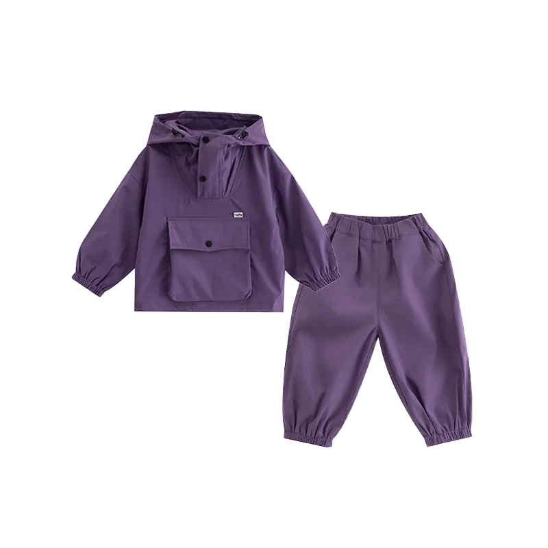 Boys Jacket+pants Two-piece Set High-quality 2026 New Product Spring Autumn Children's Diagonal Zipper Children's Clothing