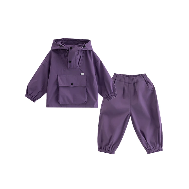 Boys Jacket+pants Two-piece Set High-quality 2026 New Product Spring Autumn Children's Diagonal Zipper Children's Clothing
