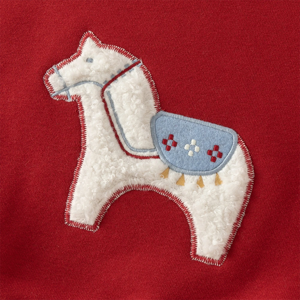 Dave Bella Boys Pullover Autumn Winter Bottoming T-shirts Children Red Half High Collar Long Sleeve Tops Kids Clothing DB4254262