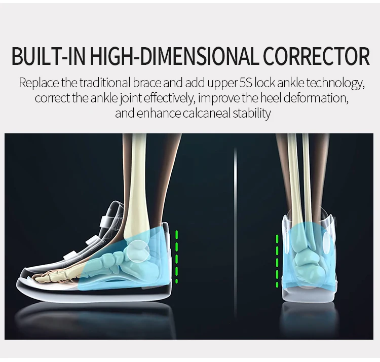 Princepard Kids Orthopedic Sneakers Black High Top Arch Support for Flat Feet Corrective Children School Casual Shoes