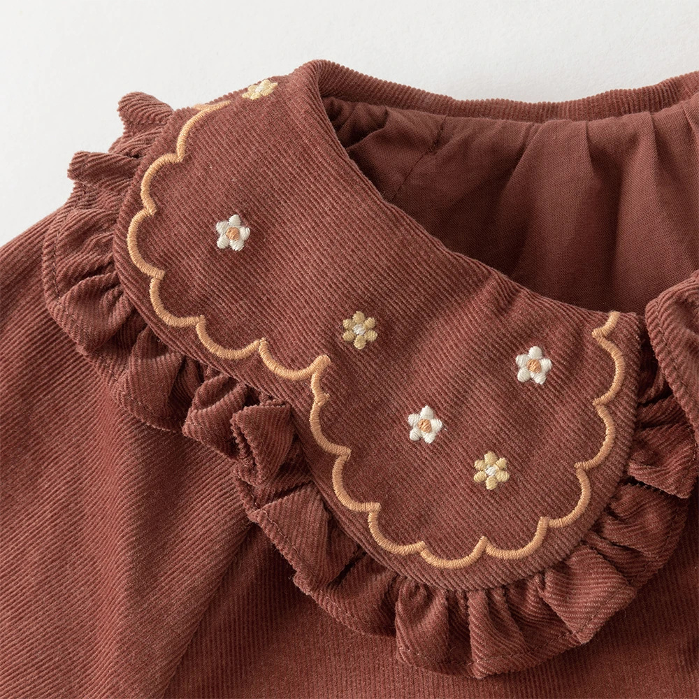 Dave Bella Children's Long sleeves Shirt Fashion Casual Autumn Girl's Sweet Cute Cotton Blouse Baby Tops Gentle Party DB3253165