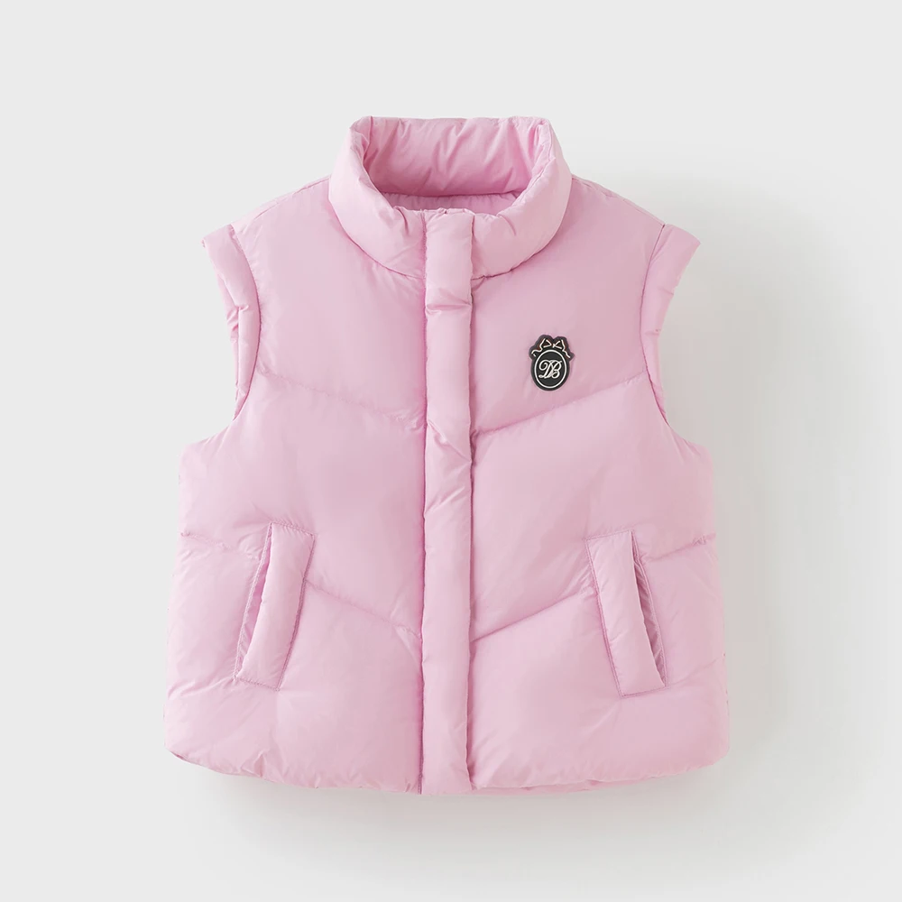 Dave Bella Girls White Down Parka Jacket Children Winter Warm Vest Coats Waterproof Outwear Outdoor Clothes DK4254182