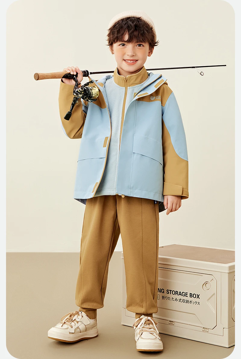 Mini Bala Boys and Girls Windproof Jacket Spring and Autumn Kids Waterproof Breathable Coat for Outdoor Adventures