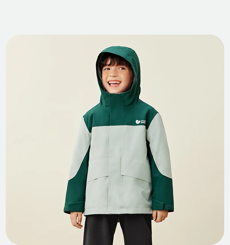 Mini Bala Boys and Girls Windproof Jacket Spring and Autumn Kids Waterproof Breathable Coat for Outdoor Adventures