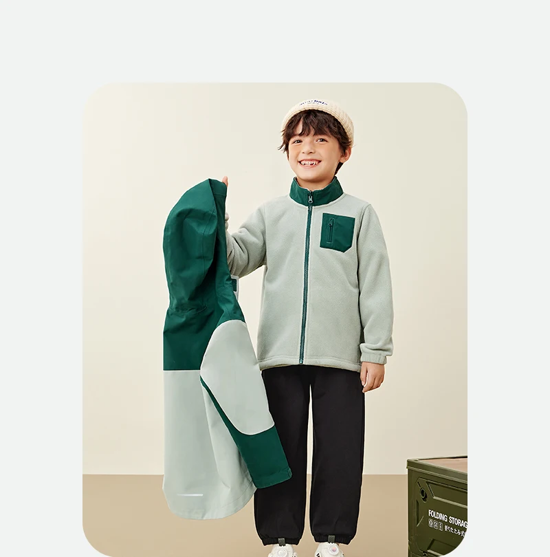 Mini Bala Boys and Girls Windproof Jacket Spring and Autumn Kids Waterproof Breathable Coat for Outdoor Adventures