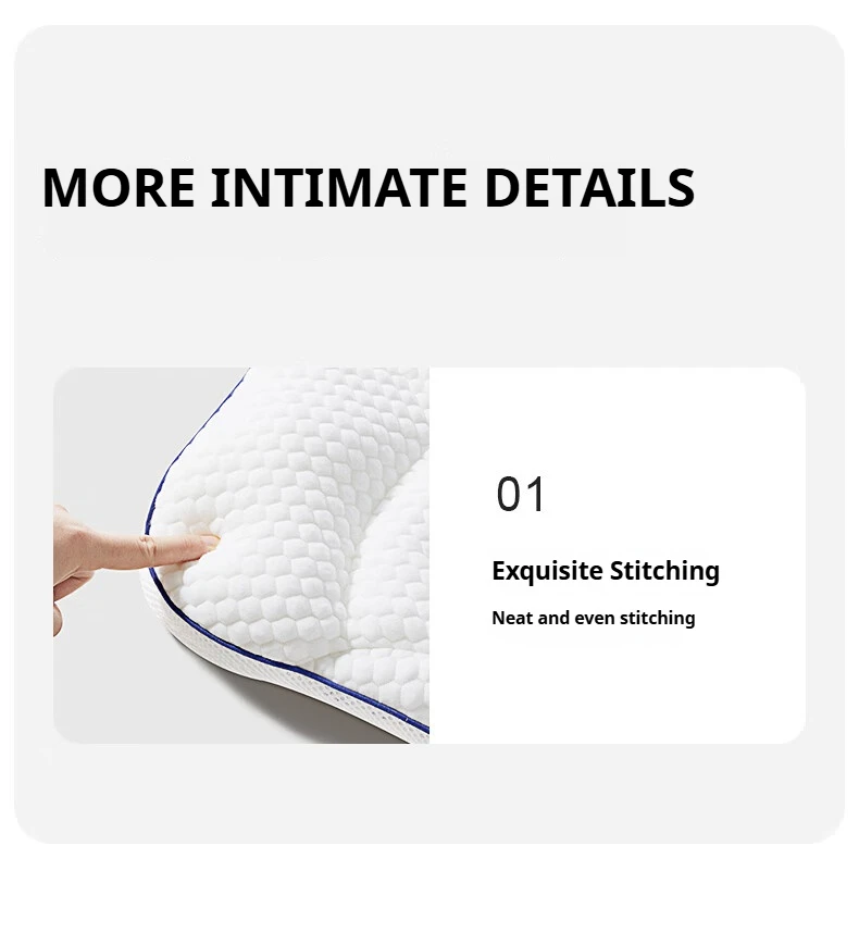 AIBEDILA Kids Pillow 2-8 Years Comfortable Orthopedic Spine Support Toddler 2-Sided Breathable Pillow Children's for Sleeping 