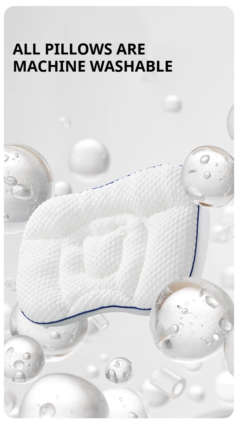AIBEDILA Kids Pillow 2-8 Years Comfortable Orthopedic Spine Support Toddler 2-Sided Breathable Pillow Children's for Sleeping 