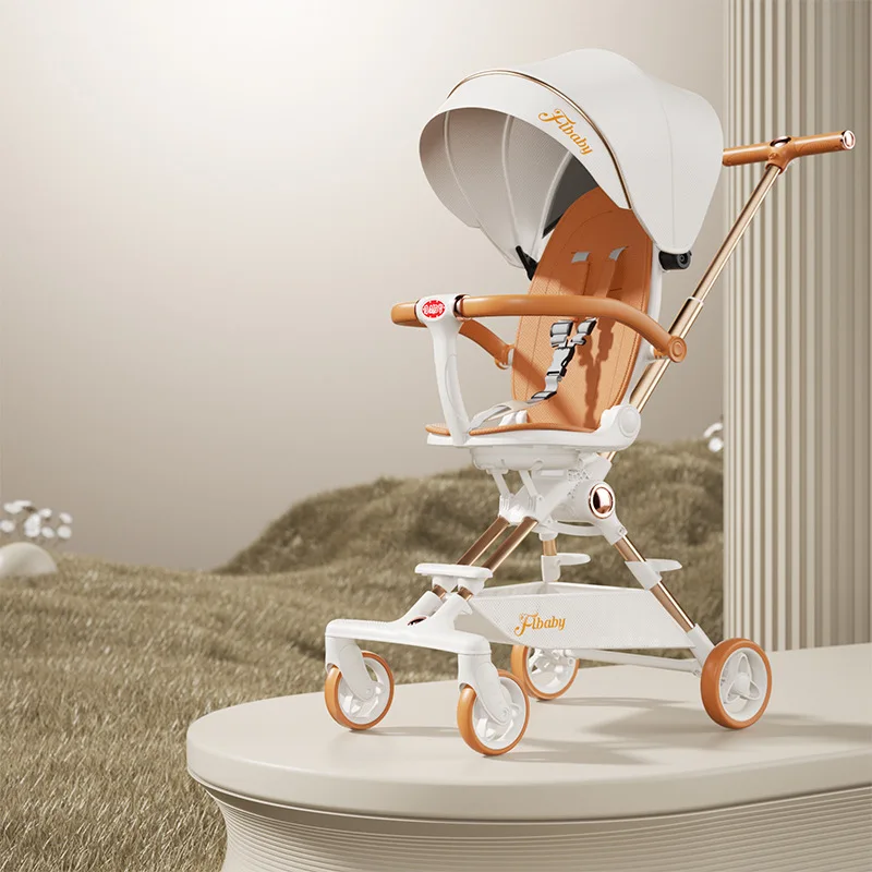 Baby Walking Artifact Windproof Baby Stroller in Autumn and Winter Light Folding Can Sit on A Reclining Baby Stroller