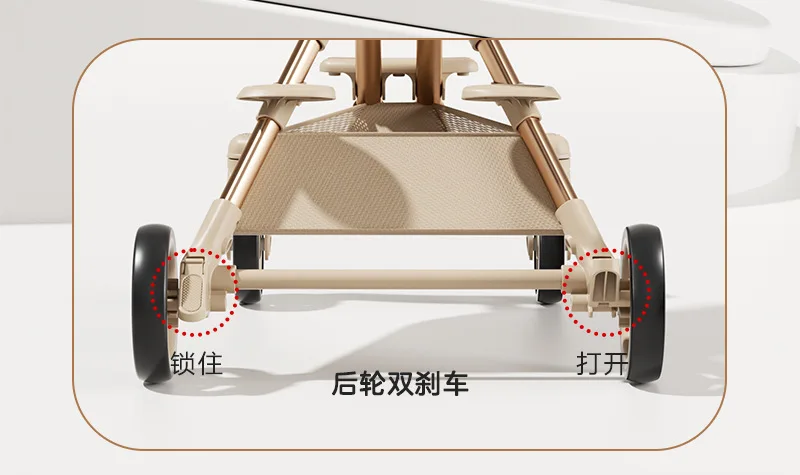 Baby Walking Artifact Windproof Baby Stroller in Autumn and Winter Light Folding Can Sit on A Reclining Baby Stroller