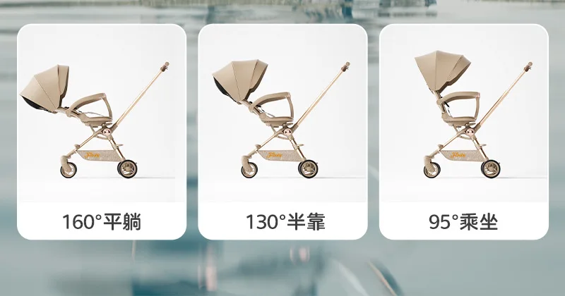 Baby Walking Artifact Windproof Baby Stroller in Autumn and Winter Light Folding Can Sit on A Reclining Baby Stroller