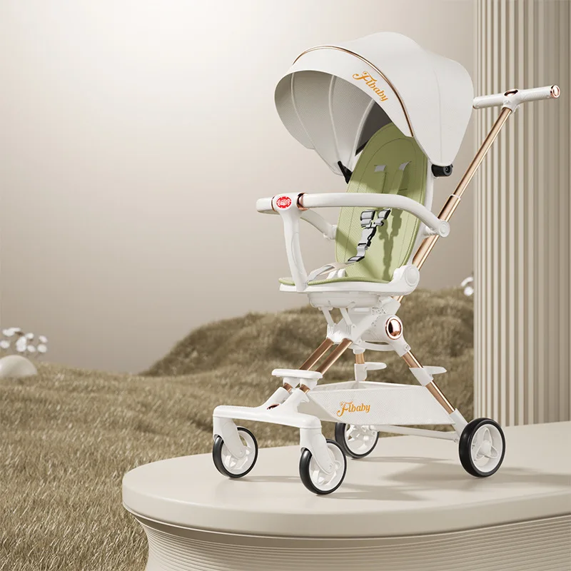 Baby Walking Artifact Windproof Baby Stroller in Autumn and Winter Light Folding Can Sit on A Reclining Baby Stroller