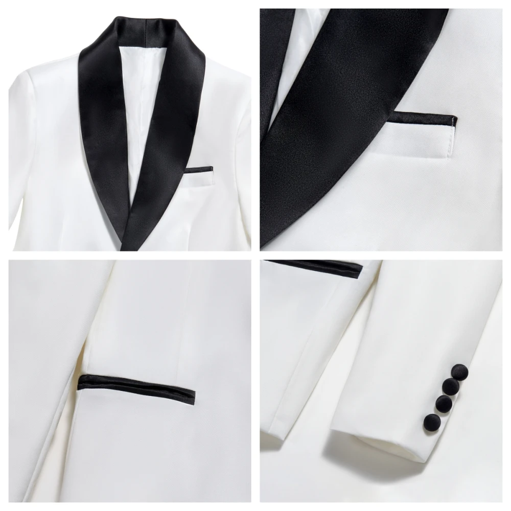 New Arrival Boys Elegant Tuxedo 4 Pieces Wedding Ring Bearer Outfit Classic Formal Kids Suit Set School Choir Performance 3-14T
