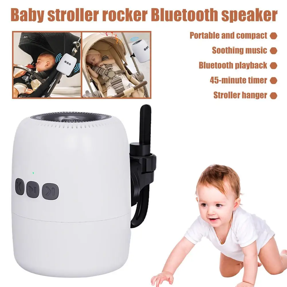 Portable Baby Stroller Rocker Accessories Automatic Infant Swing Sleep Soother with White Noise Baby Shaker Sleep Aid Device