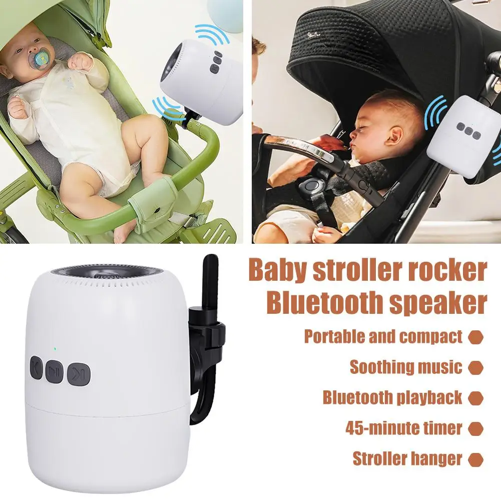 Portable Baby Stroller Rocker Accessories Automatic Infant Swing Sleep Soother with White Noise Baby Shaker Sleep Aid Device