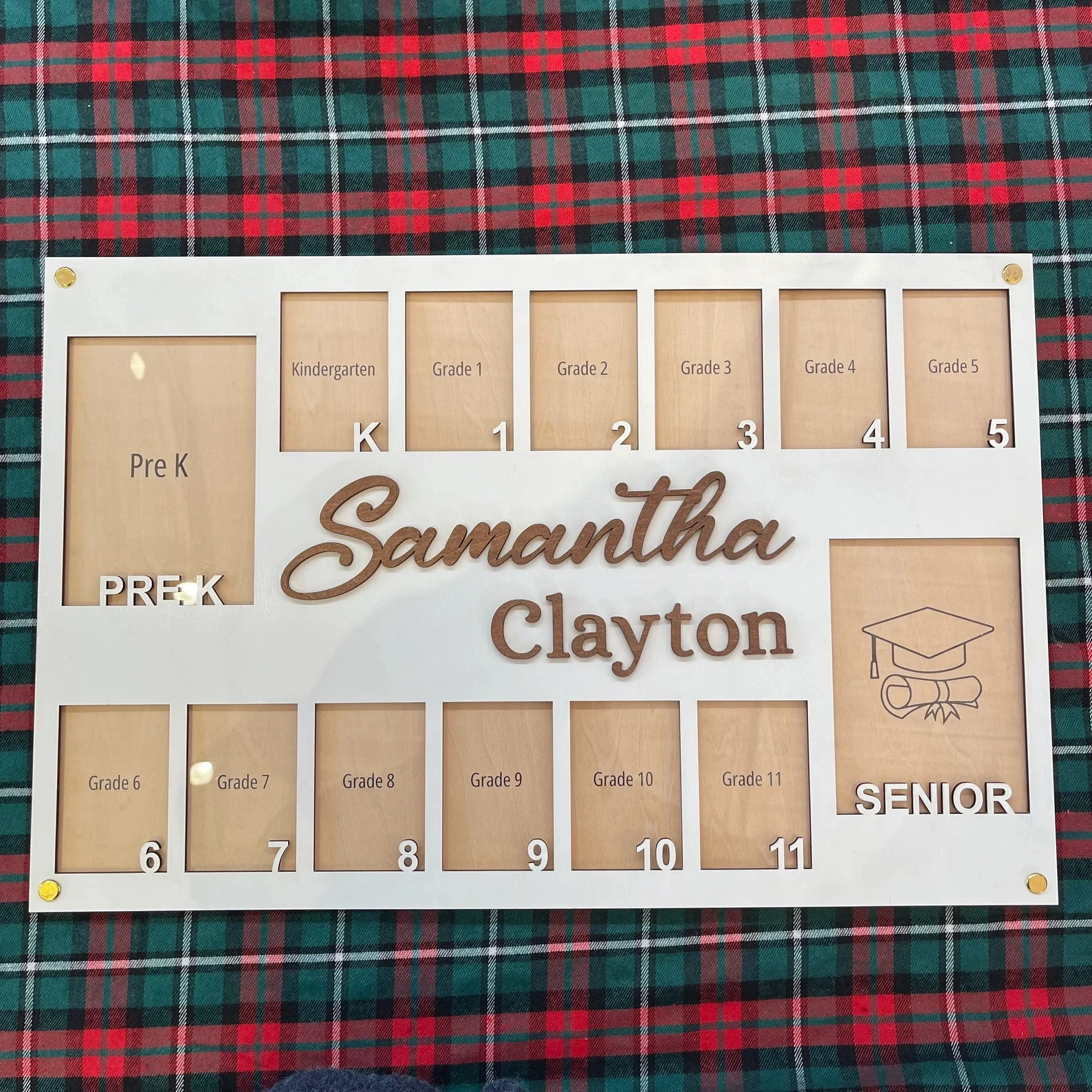 Pre K to Graduation School Picture Frame, School Years Photo Frame, Personalized Grade School Photo Frame, Senior Picture Gift