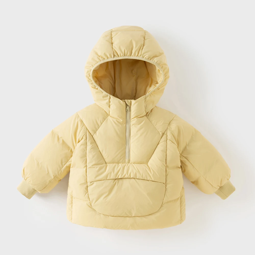 Dave Bella Girls Down Jacket Autumn Winter Baby Plush Warm Hooded Boys White Duck Down Coat Outwear Clothes Waterproof DB4253985