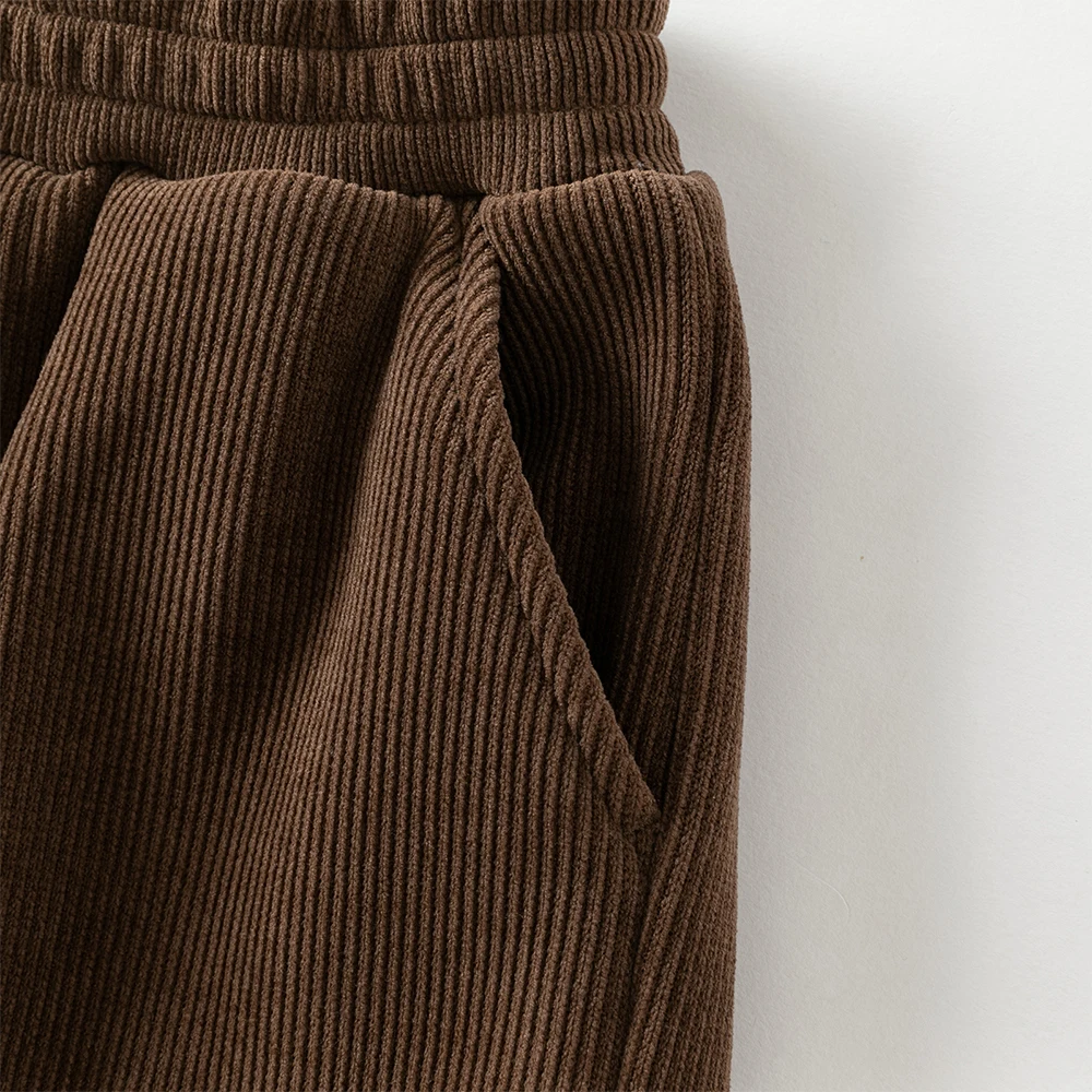 Dave Bella Children Wide Leg Knitted Pants Winter Autumn Velvet Thicken Boys Girls Straight Pants Casual Warm Trousers DK4254299