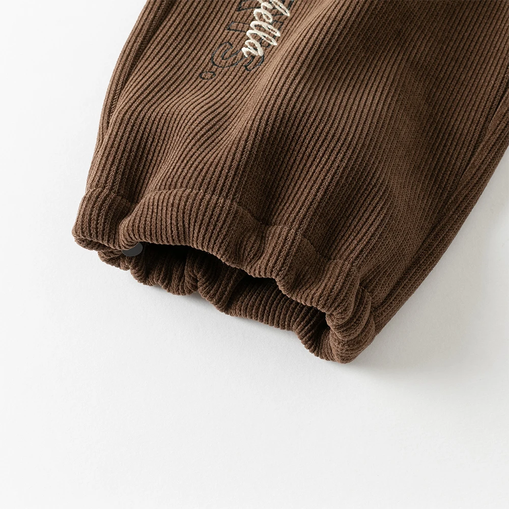Dave Bella Children Wide Leg Knitted Pants Winter Autumn Velvet Thicken Boys Girls Straight Pants Casual Warm Trousers DK4254299