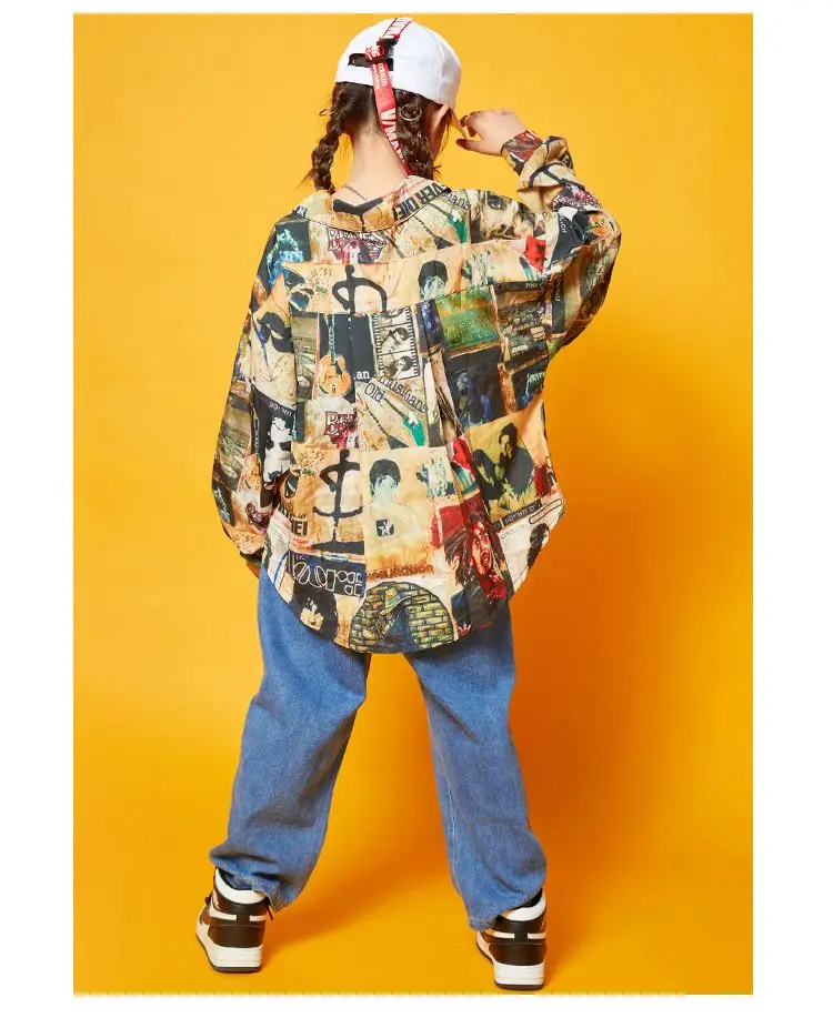 Kids Kpop Streetwear Ballroom Hip Hop Dance Costumes Rose Red Plaid Shirt Elastic Waist Pants Set Boys Jazz Performance Clothes