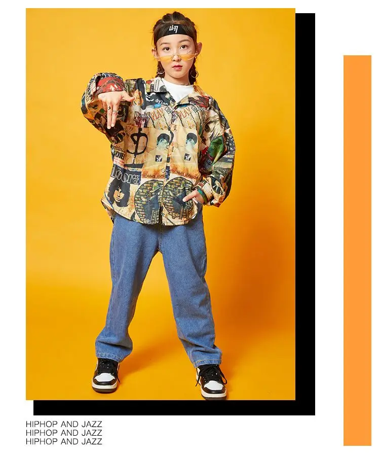 Kids Kpop Streetwear Ballroom Hip Hop Dance Costumes Rose Red Plaid Shirt Elastic Waist Pants Set Boys Jazz Performance Clothes