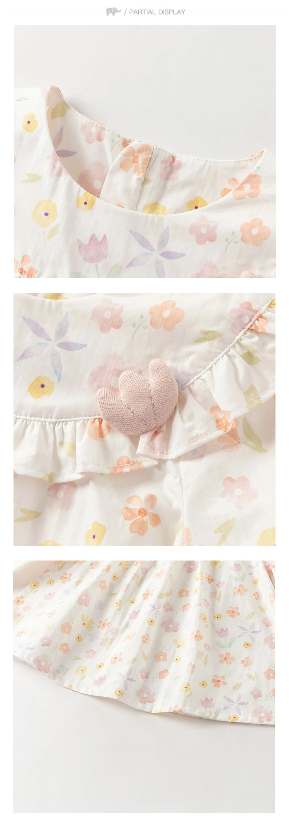Dave Bella Girls Tops Trousers Suits Spring Autumn Floral Print Pullover Elastic Pants Two-piece Sets Children Clothes DB1260561